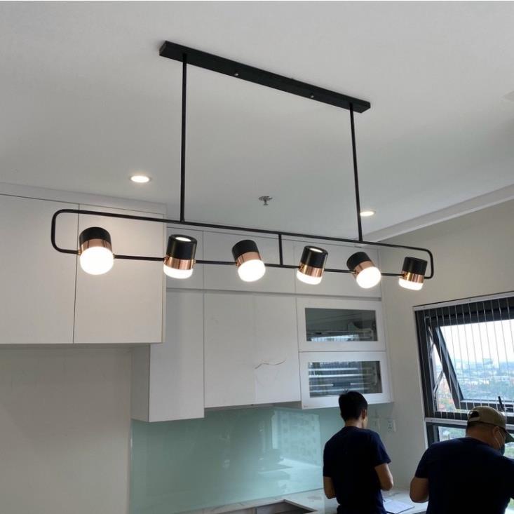 Đèn thả KAYLA 6 bóng phong cách hiện đại, tinh tế 3 chế độ màu ánh sáng