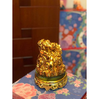 [Phong thủy] Tỳ Hưu vàng đế thủy tinh