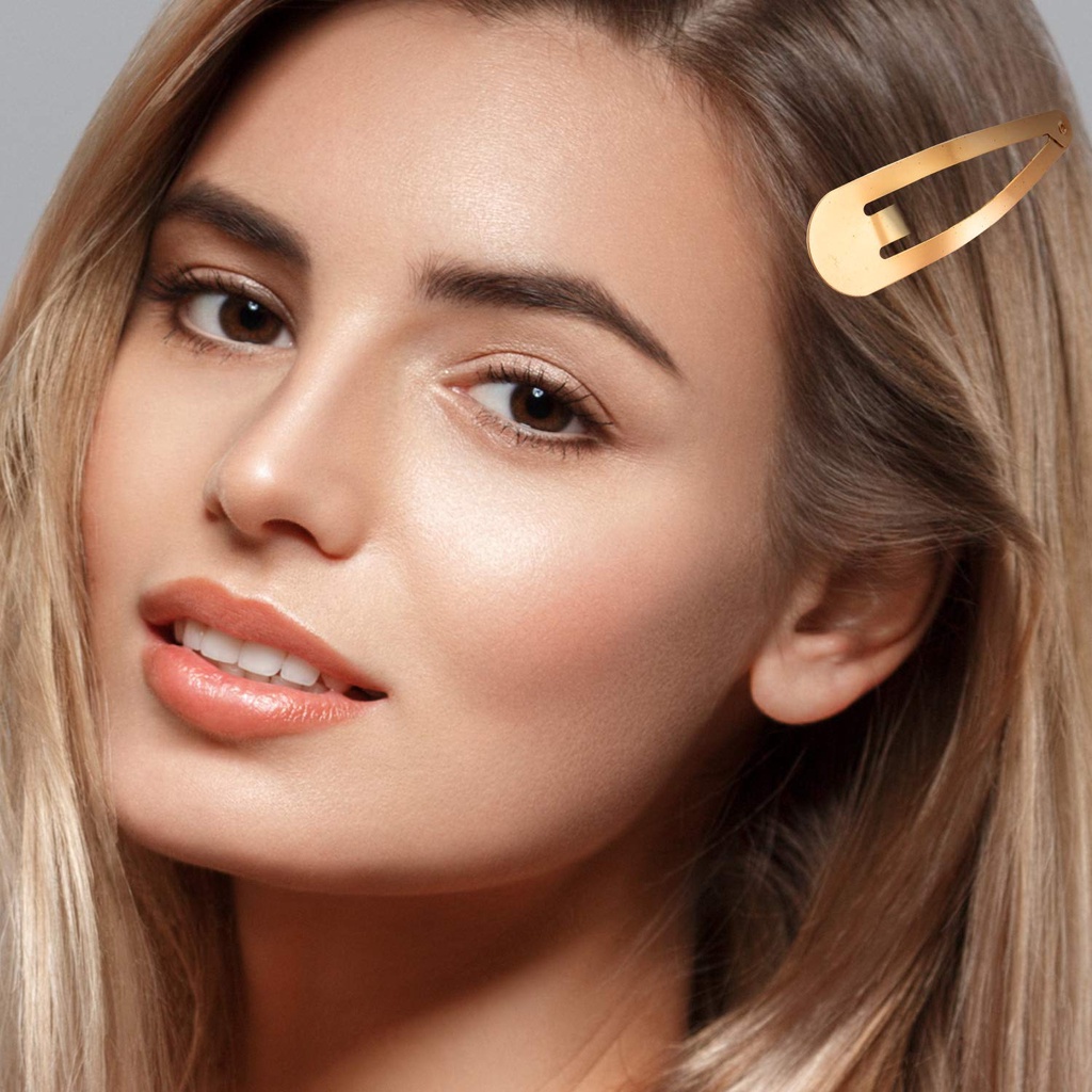 Kẹp tóc BB bằng kim loại màu đen bền bỉ tiện dụng cho nữ