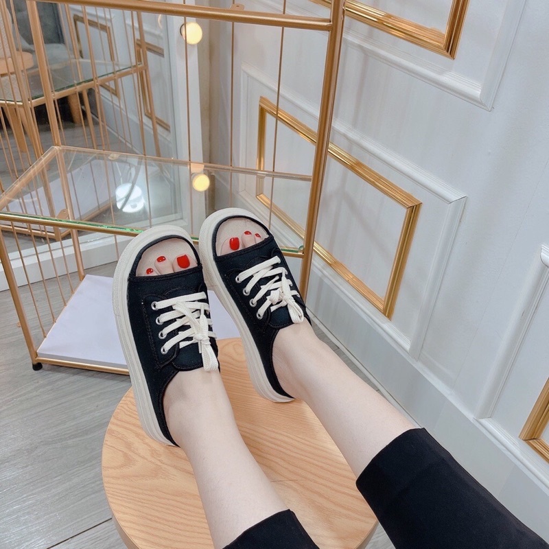 Dép nữ buộc dây đế bánh mì siêu êm sẵn 3 màu cực hót