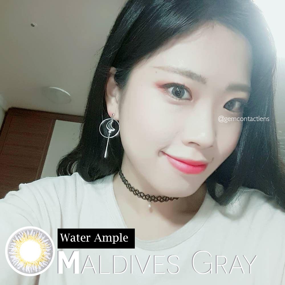 áp tròng Water Ample MALDIVES GRAY -LENS ME-  HSD 1 THÁNG - Lens Tây Ẩm Cao Phù Hợp Mắt Nhạy Cảm