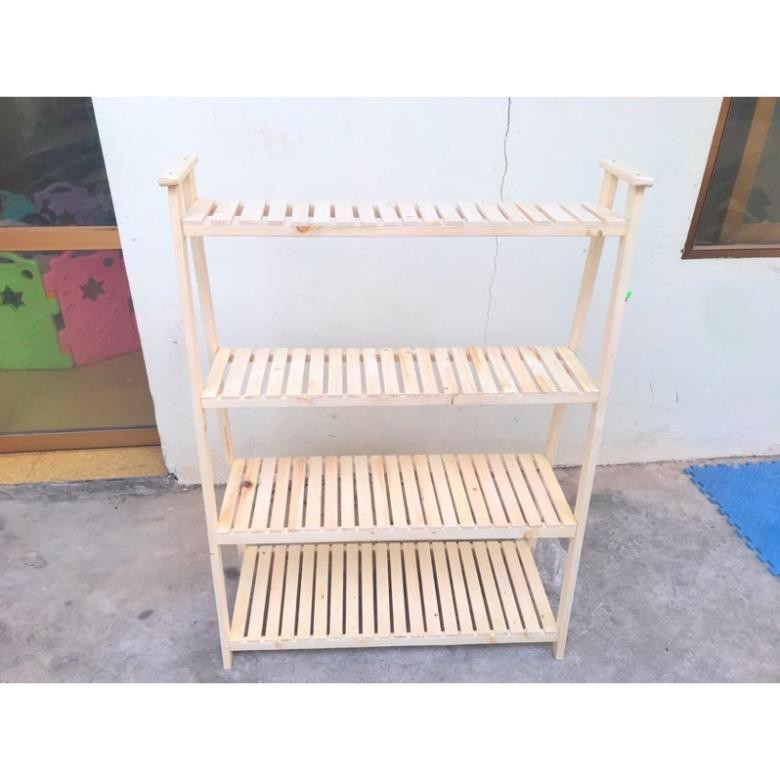 (Giá Xưởng) Kệ/Giá Để Cây, Hoa 4 Tầng Gỗ Thông Nhập Khẩu ( Giá Xưởng)