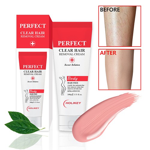 Kem Tẩy Lông  Kem Triệt Lông Dưỡng Trắng Da HOLIKEY PERFECT CLEAR HAIR REMOVAL CREAM  3W103