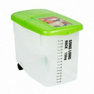Thùng Đựng Gạo 15 kg Song Long Có Bánh Xe !