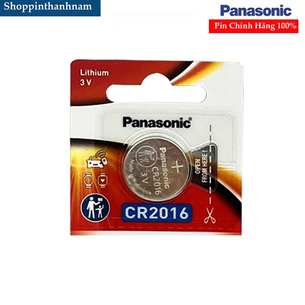 Vỉ 2 viên pin CR2016 Panasonic Lithium 3V Chính Hãng