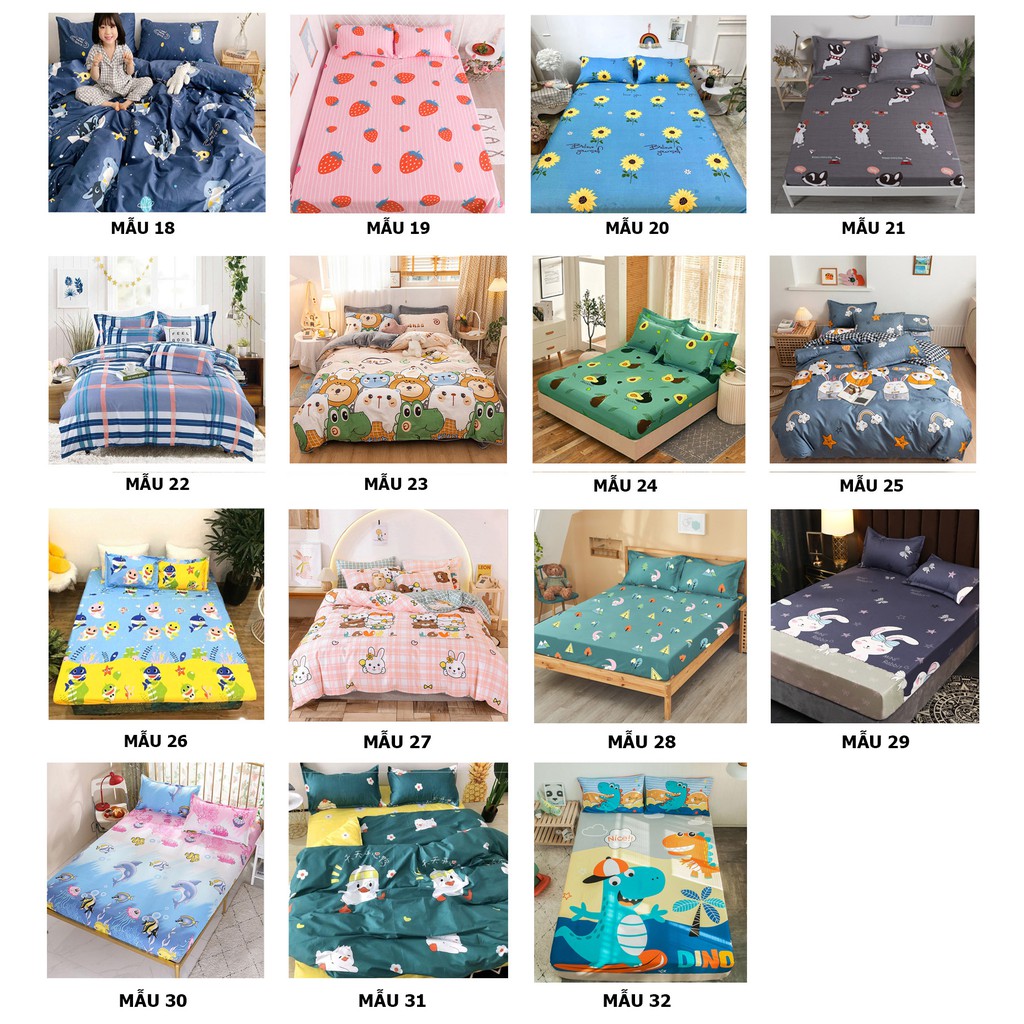 Ga drap chun chống thấm cotton 2 lớp cho đệm 10cm hàng loại 1 mặt trên vải dưới phủ nano chống thấm nệm giường m6 /m8