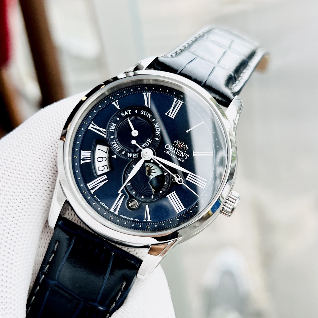 Đồng hồ nam dây da Orient Sun and Moon Gen 3 RA-AK0007S10B