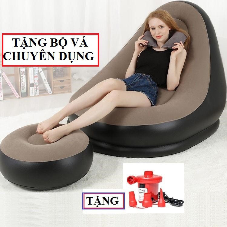 Ghế hơi tựa lưng, sofa hơi [ TẶNG KÈM BƠM]