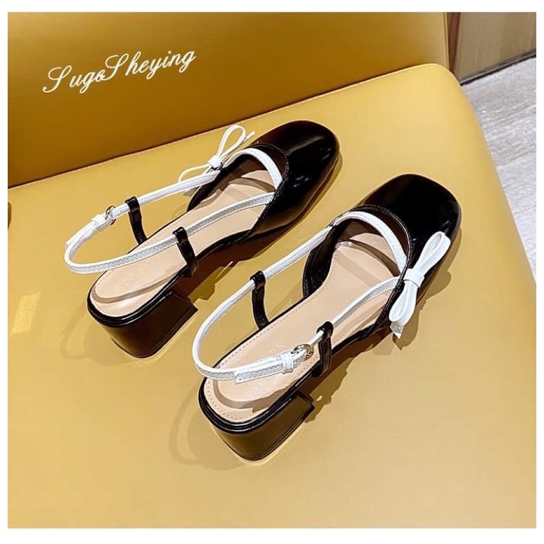 Giầy Mary Jane cut out nơ