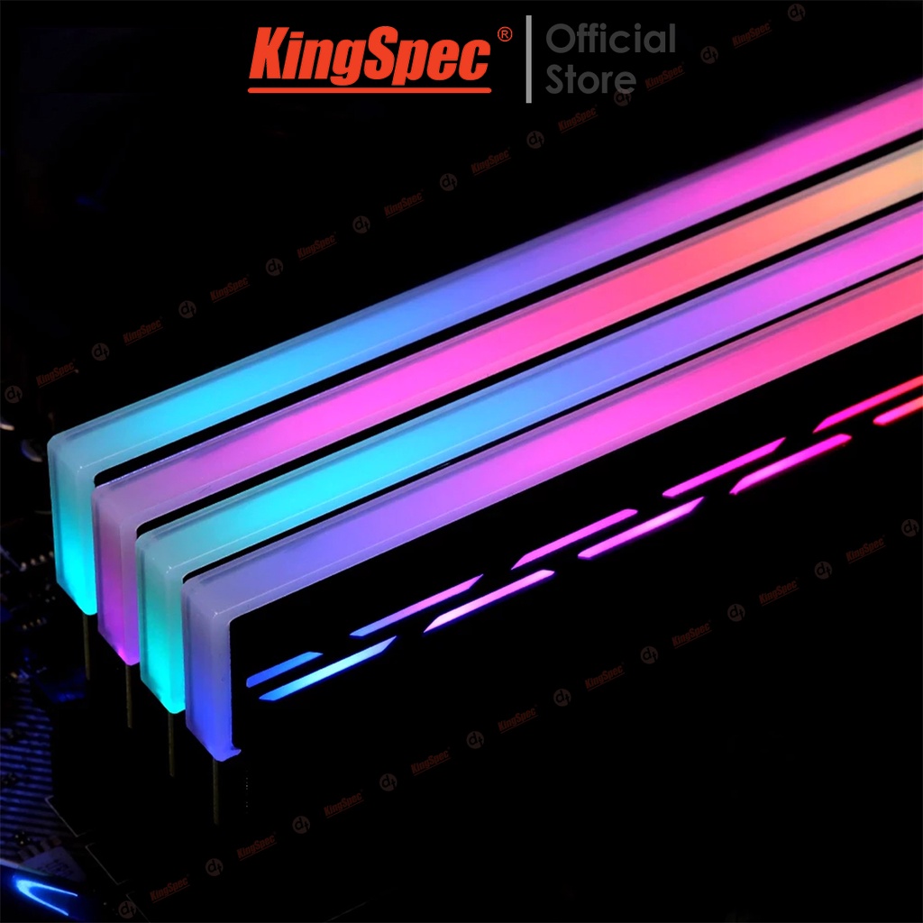 RAM KingSpec 8GB / 16GB DDR4 2666MHz / 3200MHz Gaming tản nhiệt LED RGB , cho PC máy tính để bàn | KS-P Series - Hàng Ch