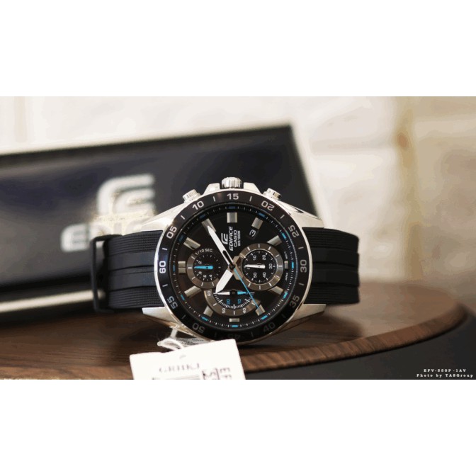 Đồng hồ nam dây cao su chính hãng Casio EDIFICE EFV-550P-1AVUDF