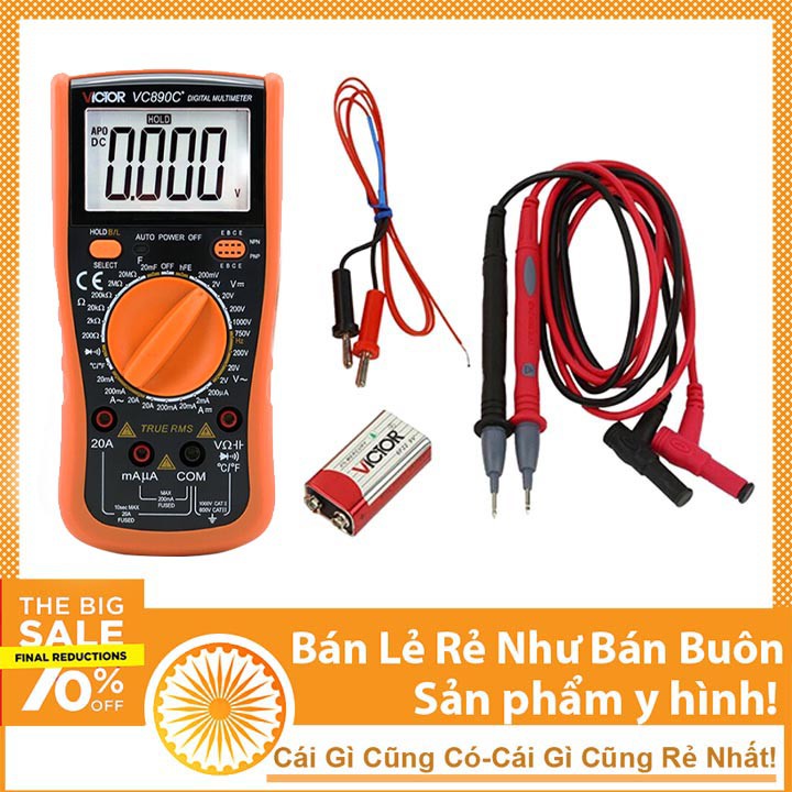 Đồng Hồ Vạn Năng Điện Tử Hiển Thị Số VICTOR VC890C+