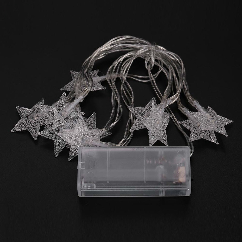 Dây đèn LED 1.5m 10 bóng hình ngôi sao nhiều màu sắc trang trí nhà cửa tiện dụng