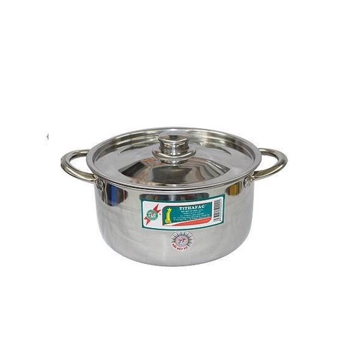 Nồi đa năng inox 430 Tithafac sử dụng được bếp từ đủ size (16-30cm), nồi inox không rỉ