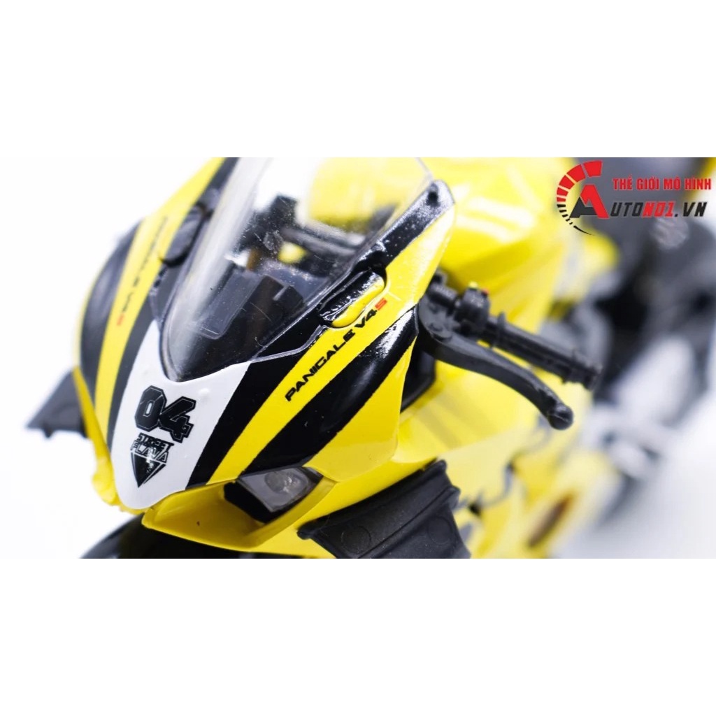 MÔ HÌNH XE ĐỘ DUCATI SUPREME V4S YELLOW - SUPREME V4S YELLOW NỒI KHÔ TỈ LỆ 1:12 AUTONO1 D222G D223G