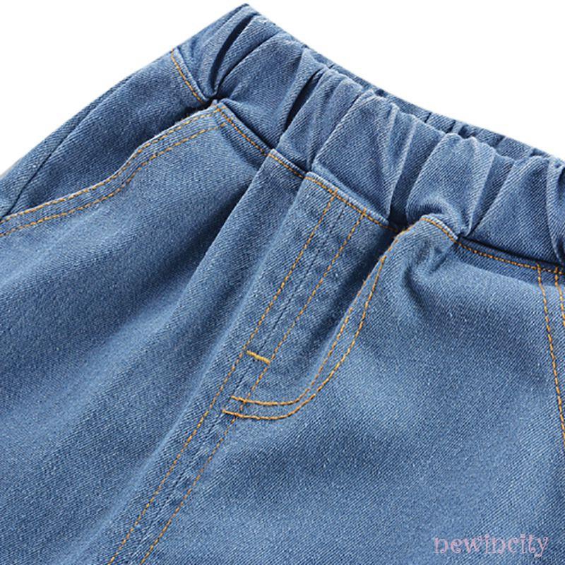 Set áo sơ mi in họa tiết hoạt hình + quần jean dài năng động dành cho bé trai