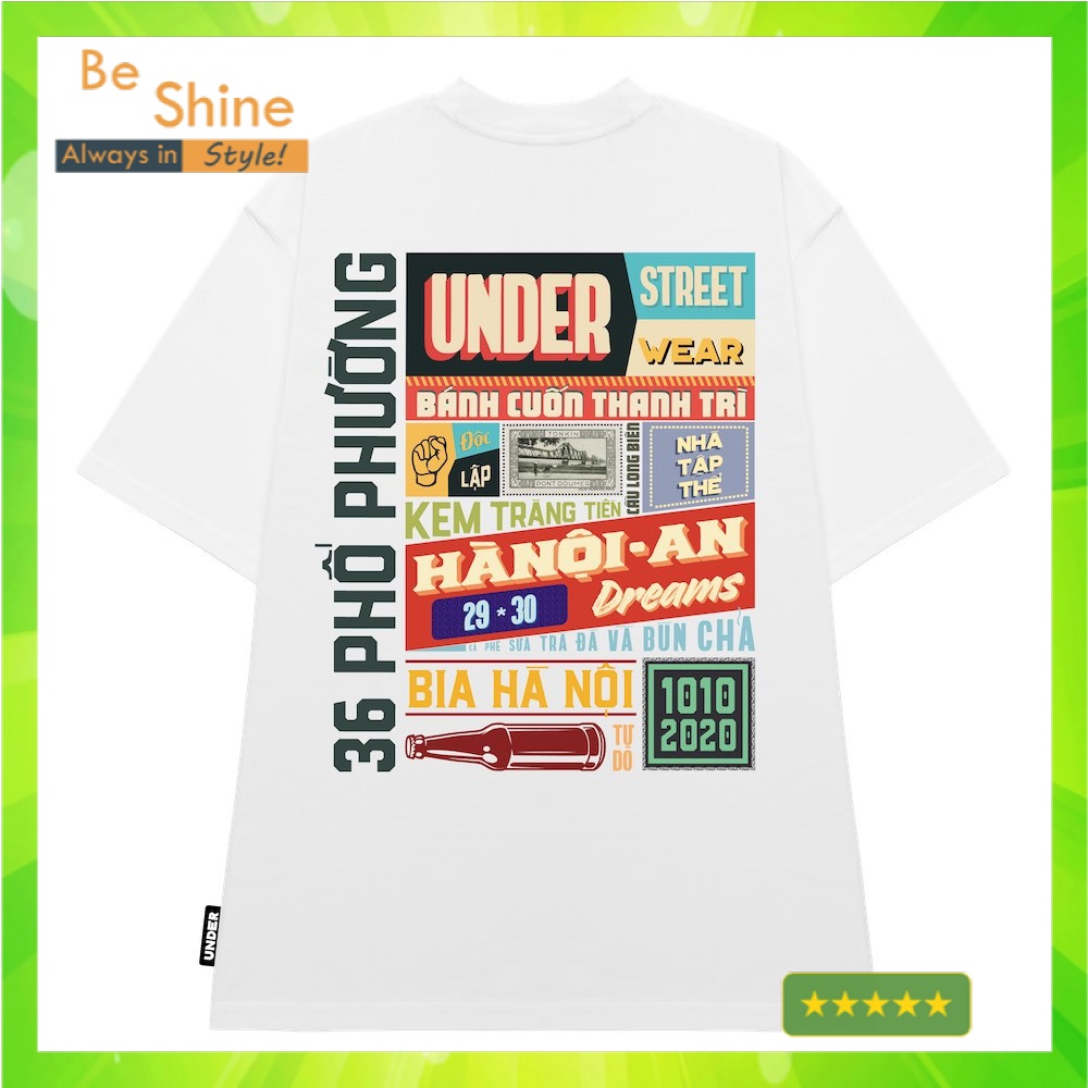 Áo thun UNDER Hà Nội 36 Phố Phường - Áo Phông Tay Lỡ Cotton In Hình Local Brand | BigBuy360 - bigbuy360.vn
