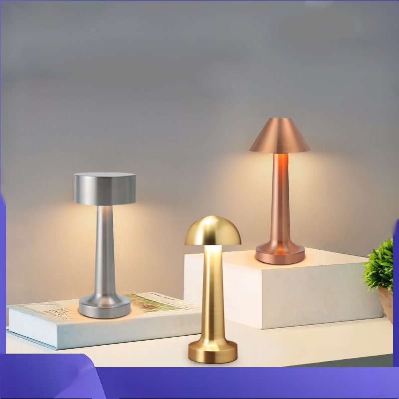 Đèn LED Để Bàn Hình Quả Tạ Sạc USB Bằng Kim Loại Độc Đáo