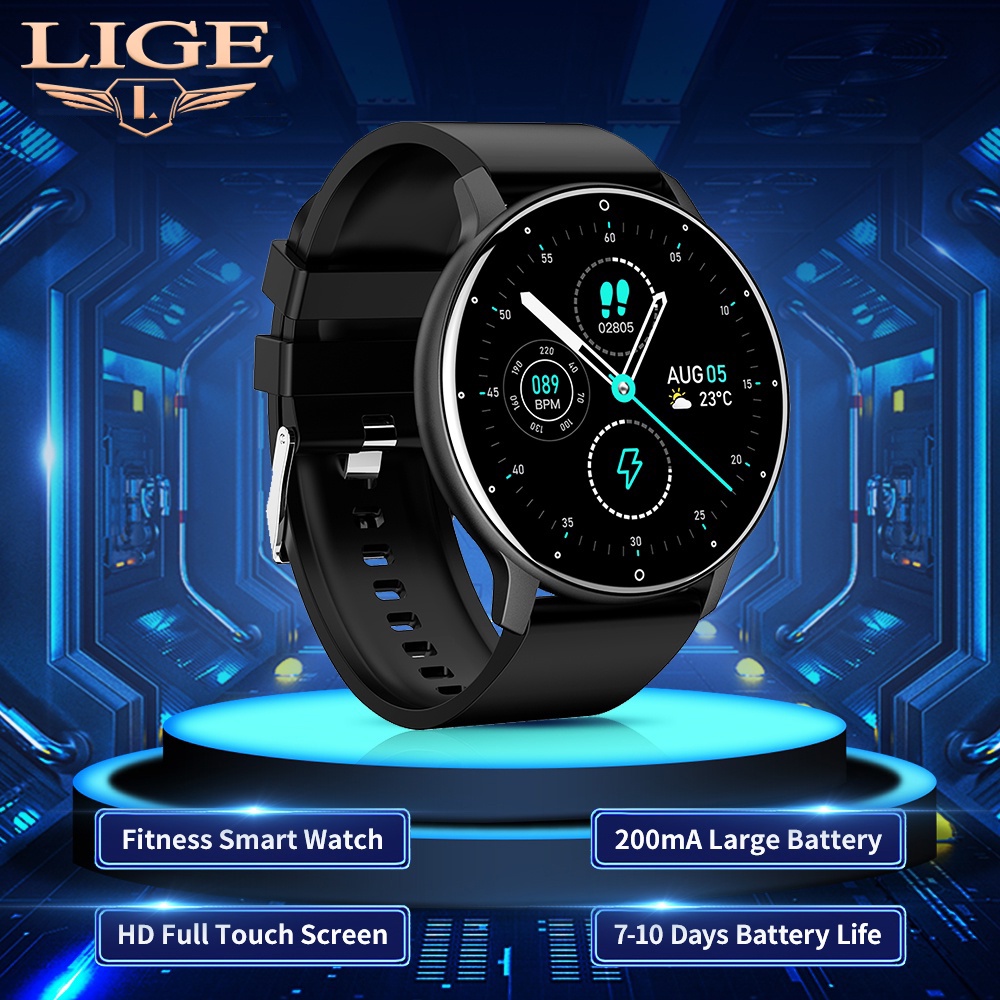 Đồng Hồ Thể Thao Thông Minh LIGE 2022 Chống Thấm Nước IP67 Kết Nối Bluetooth Cho Android