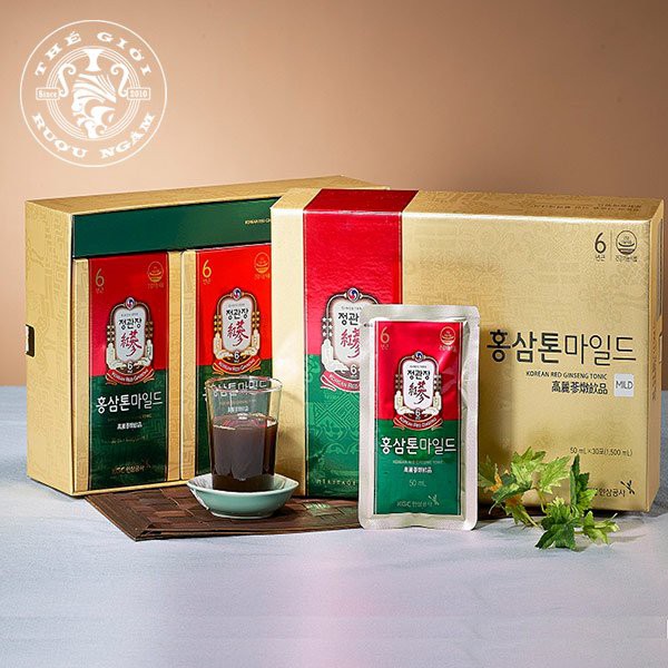 Nước Hồng Sâm KGC Tonic Mild Hộp 30 Gói x 50ml Chính Hãng Hàn Quốc