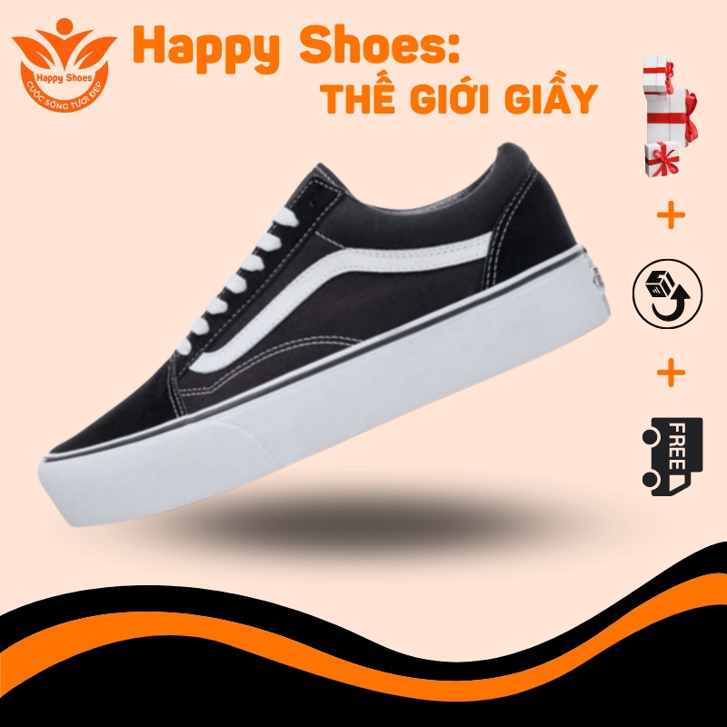 Giầy Thể Thao Nam Nữ Vans Old Skool Classic - Giày Sneaker Đế Đúc Cao Cấp, Mầu Đen Kẻ Trắng rất Đẹp và Cá Tính Fuil Size