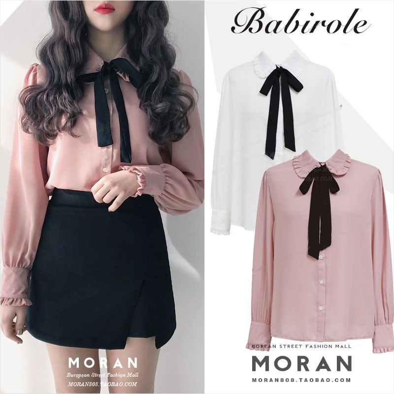 Áo Sơ Mi Cổ Buộc Nơ MORAN (ORDER)