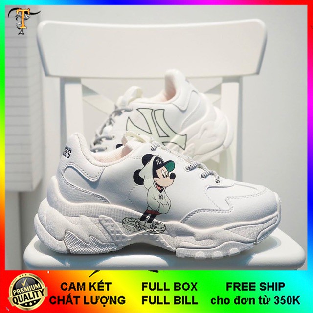 Giày sneakers ML.B Mickey vàng nam nữ in 3D [hỗ trợ đổi trả]