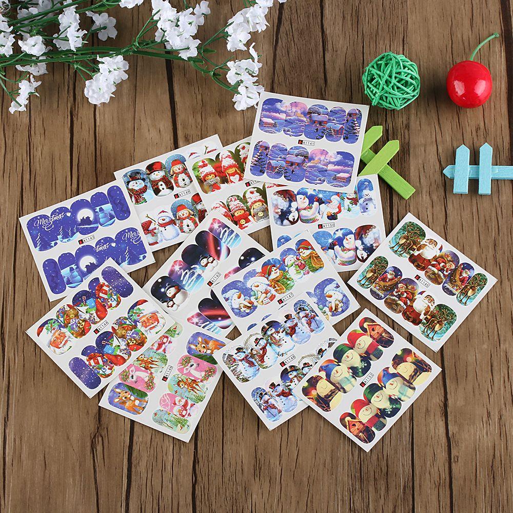 Set 12 Tấm Hình Dán Trang Trí Móng Nghệ Thuật Thời Trang