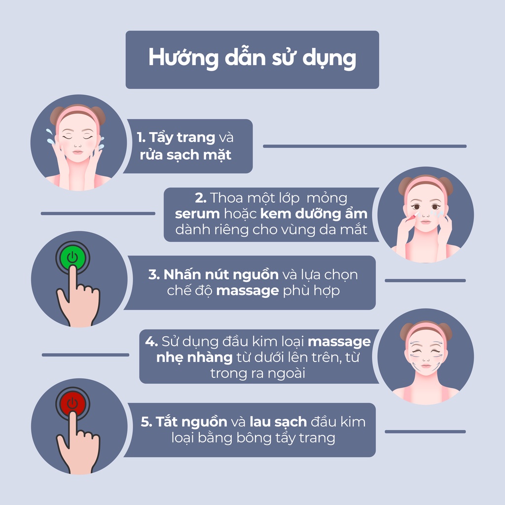 Máy Massage Mắt Cầm Tay Mini Nhiệt Rung Crénot Beauté Erie V2 Dụng cụ Mát Xa Quầng Thâm Mờ Nếp Nhăn Chống Lão Hóa