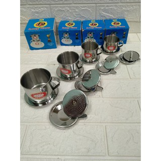 Phin pha cà phê inox vặn ,các số