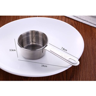Stainless steel measuring cup spoon four-piece scale cup