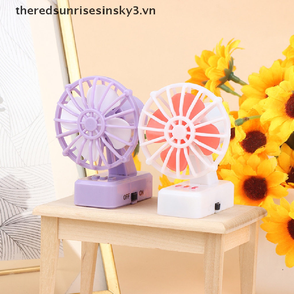 Quạt Điện Mini Để Bàn Xoay Được 1: 12 Trang Trí Nhà Búp Bê