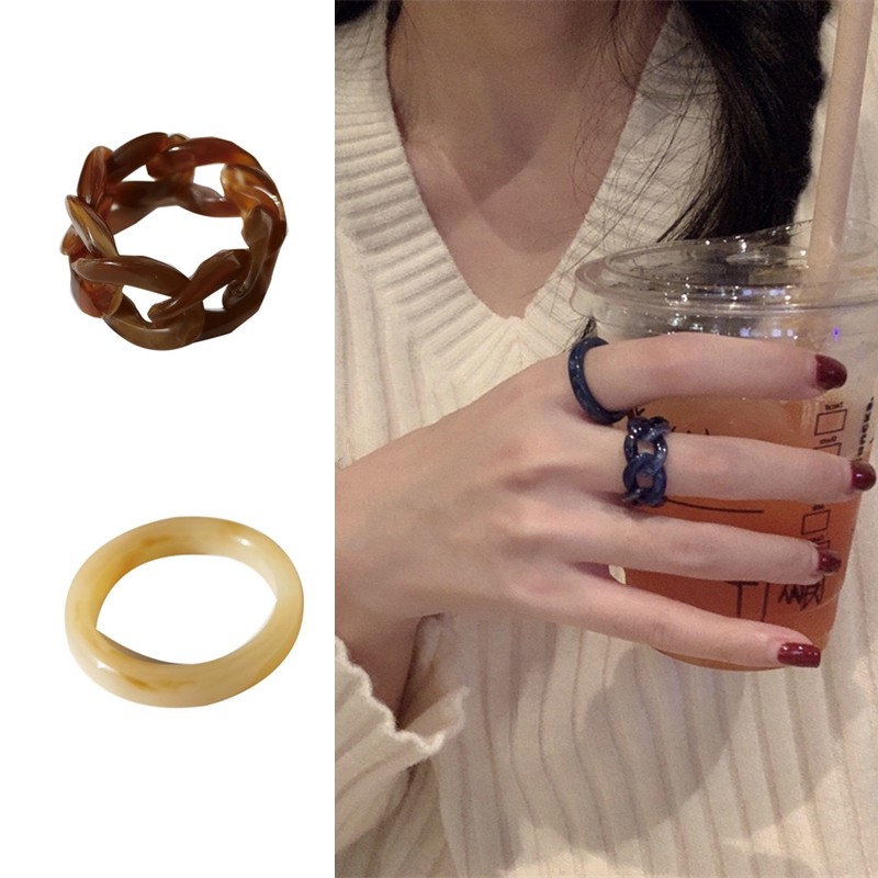 Bộ 2 Nhẫn Đính Đá Sang Trọng Phong Cách Cổ Điển C57