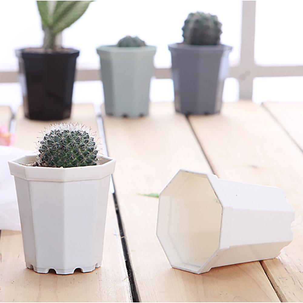 Chậu hoa nhựa hình bát giác phong cách hiện đại