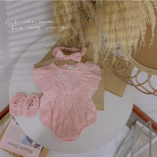 Bodysuit set 3 món body nơ + tất