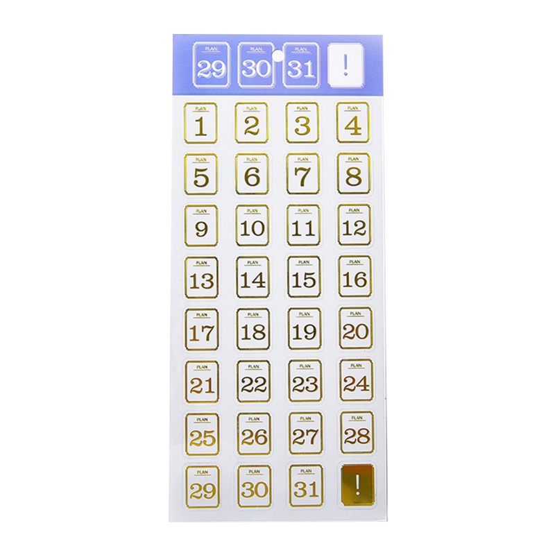 Set 30 Nhãn Dán Trang Trí Nhật Ký / Sổ Tay DIY Hình Chữ Cái Alphabet Màu Đồng