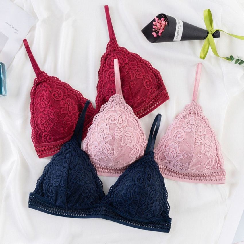 Áo ngực mút mỏng không gọng, áo bra ren 2 dây sexy đệm mút mỏng họa tiết hoa đẹp và quyến rũ B904
