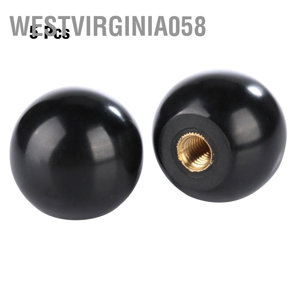 Hàng Hot5 cái BM6 * 25 Vòng Bakelite Ball Gear Lever Shift Knob Máy công cụ thay thế Chèn đồng Hàng giao ngayWestvirginia058