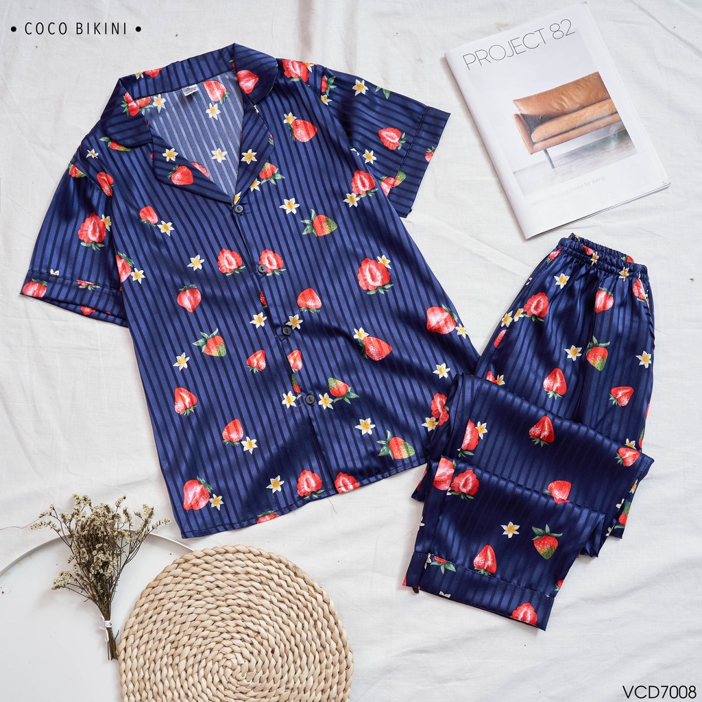 𝑪𝑶𝑪𝑶 𝑩𝑰𝑲𝑰𝑵𝑰 Bộ Đồ Ngủ - Đồ Mặc Nhà Lụa Gấm ( VCD7008 ) | BigBuy360 - bigbuy360.vn