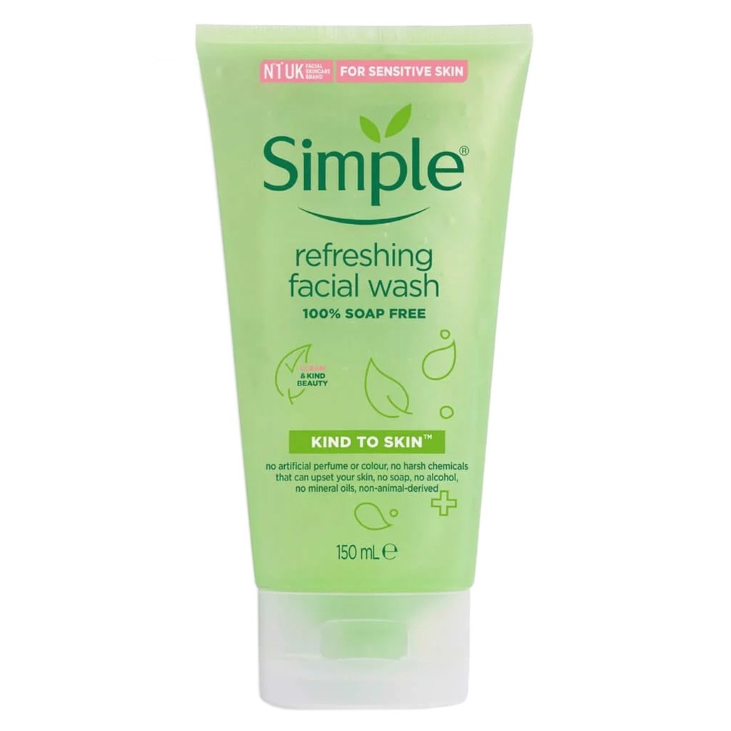 Sữa rửa mặt Simple Gel Kind To Skin Refreshing Facial Wash Gel