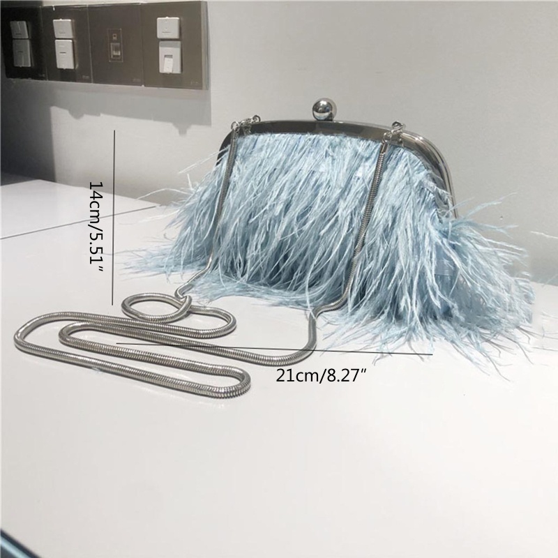 Túi Xách Lông Vũ Cỡ Lớn 120cm 35cm Có Khóa Kẹp Càng Cua