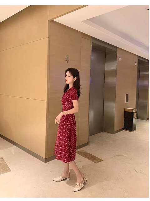 [Mã WAMST112 giảm 25k đơn 150k] WADD31 giảm30% tối đa 25k - Đầm Bi Đỏ Nhún Ngực xt | BigBuy360 - bigbuy360.vn