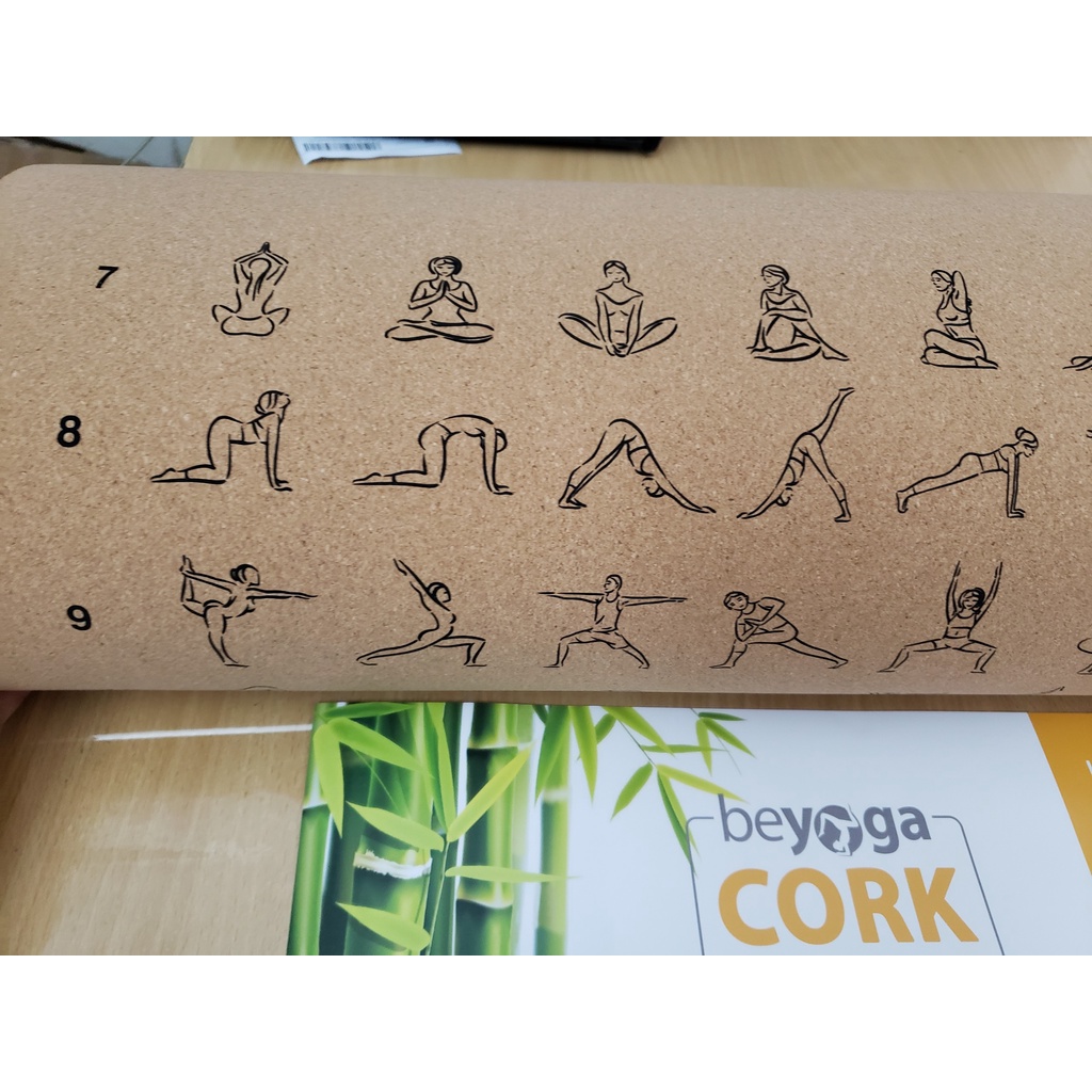 Thảm Yoga Gỗ Bần Tự Nhiên Cao Cấp, Thấm Hút Mồ Hôi Vượt Trội, Chống Trơn Trượt, Nhập Đài Loan, Hãng beYoga