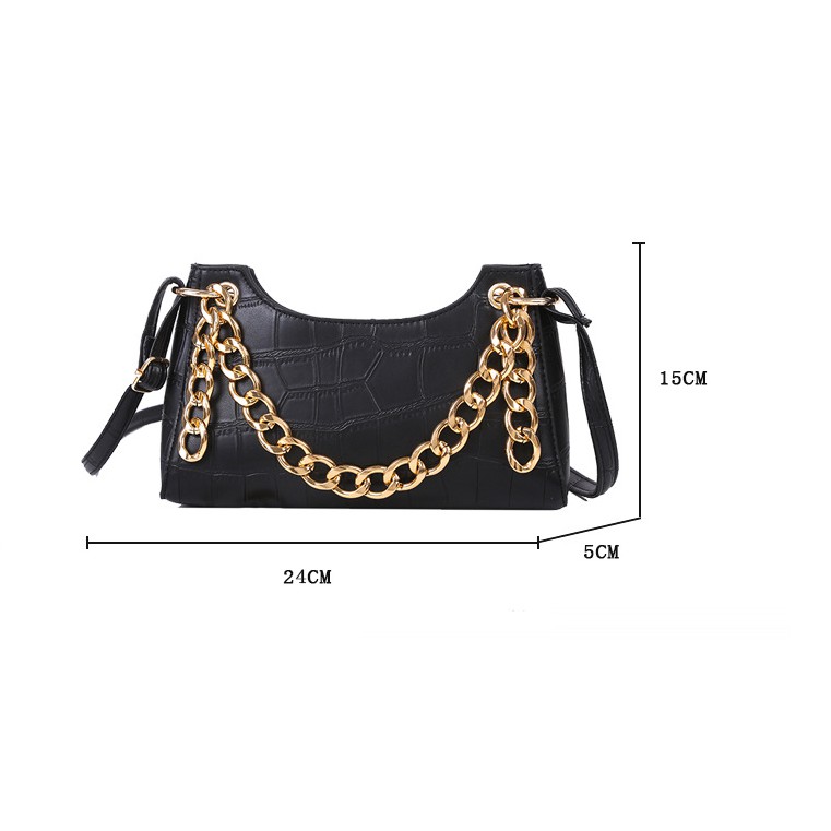 Túi xách nữ 👑FREESHIP 50K👑 Túi xách nữ dây xích bản to kiểu dáng mới lạ 2020 7163 | BigBuy360 - bigbuy360.vn