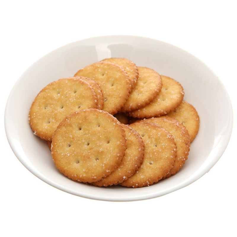 Bánh quy cracker bạc tròn và bạc vuông phủ đường loại 180 gr,giòn tan