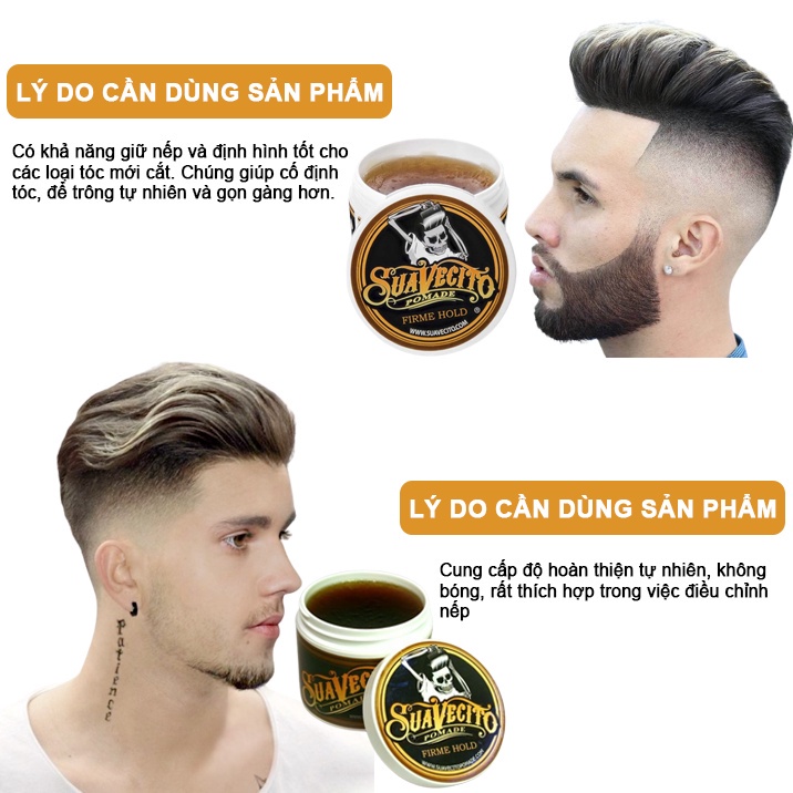 Sáp vuốt tóc màu Suavecito Pomade - Sáp vuốt tóc nam