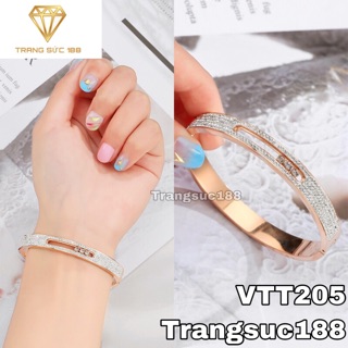 Vòng tay titan đính đá VTT205