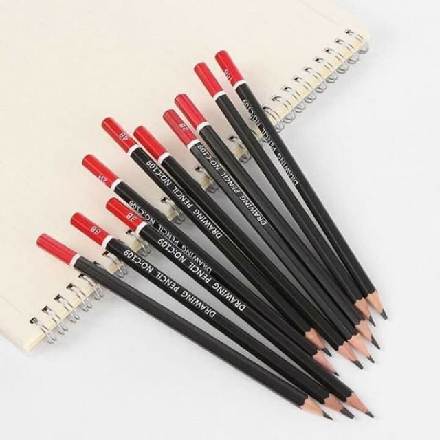 Hộp 12 bút chì gỗ 2B Qili