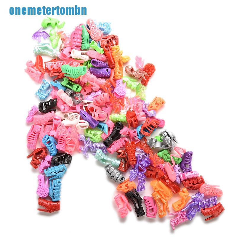 15 / 30 / 60 Đôi Giày Cao Gót Nhiều Kiểu Dáng Cho Búp Bê Barbie