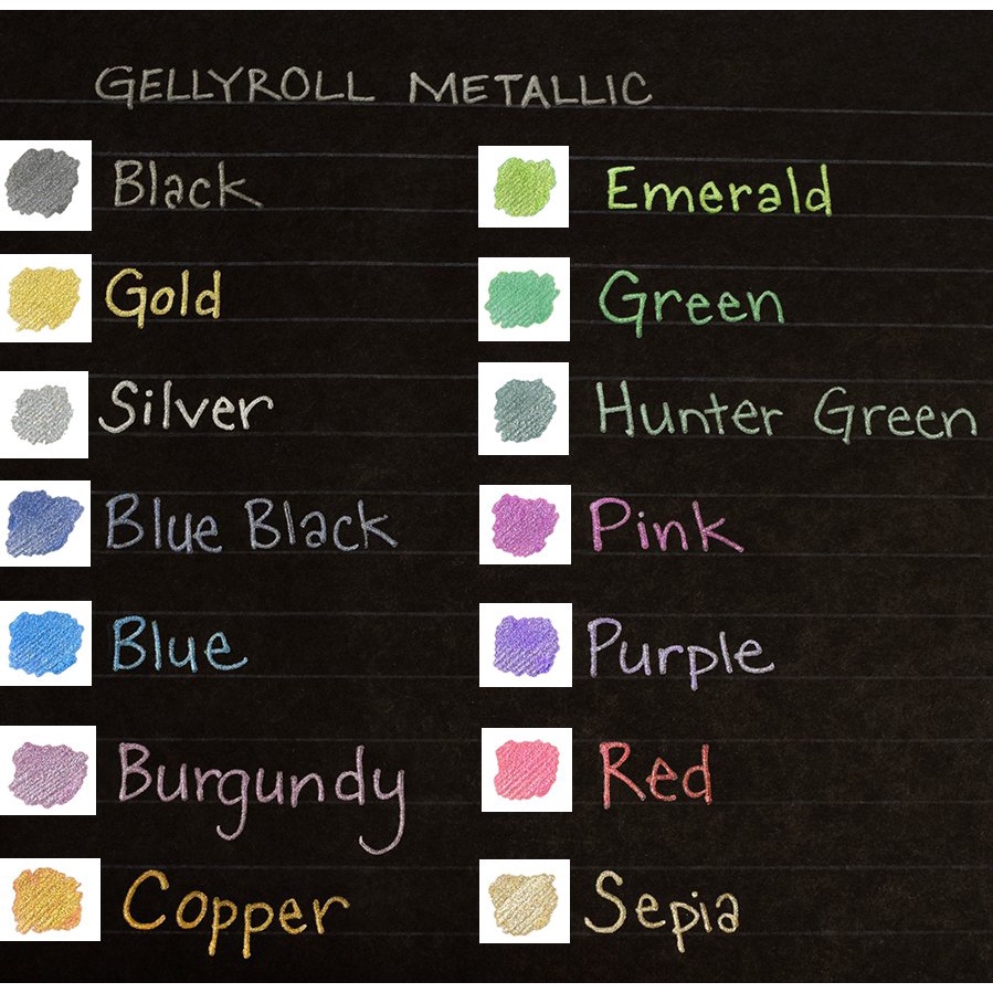 Bút gel viết thiệp mực ánh kim Sakura Gelly Roll Metallic 0.4mm